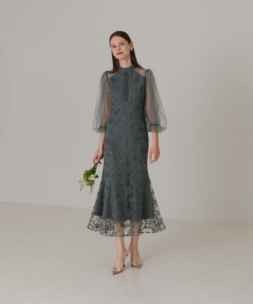 「Leja」 7分袖ワンピース MEDIUM ブラウン レディース_画像9