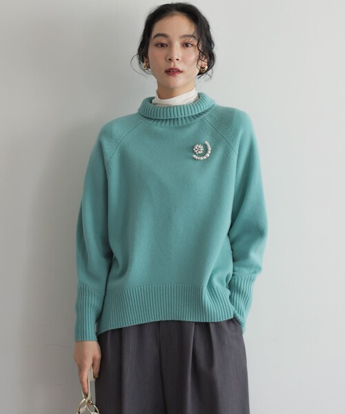 「組曲」 長袖ニット 7 ブラック レディース_画像5