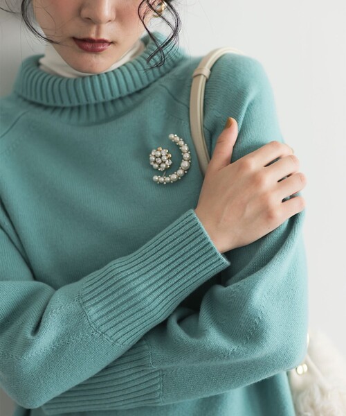 「組曲」 長袖ニット 7 ブラック レディース_画像6