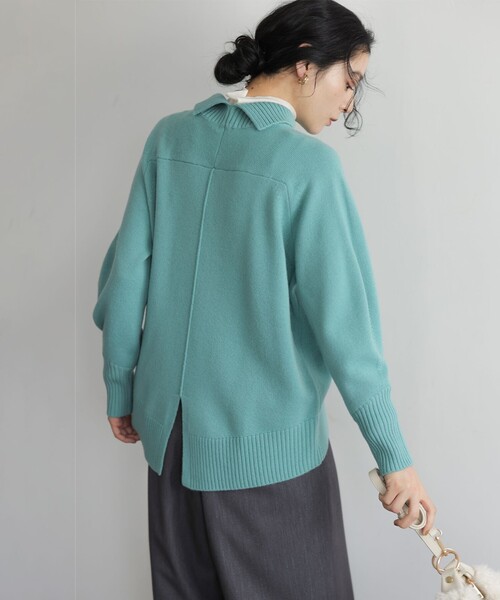 「組曲」 長袖ニット 7 ブラック レディース_画像7