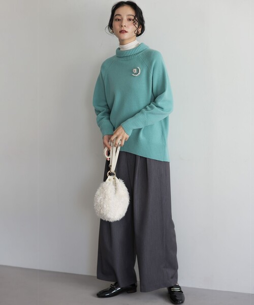 「組曲」 長袖ニット 7 ブラック レディース_画像8