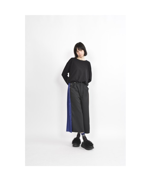 「gomme」 クロップドパンツ MEDIUM ブラック レディースの画像