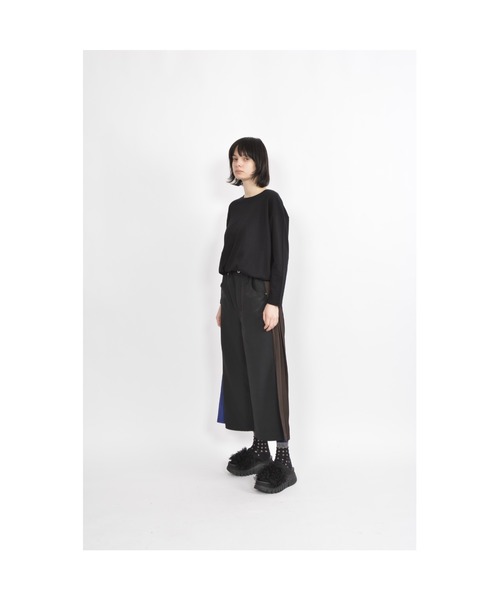「gomme」 クロップドパンツ MEDIUM ブラック レディースの画像