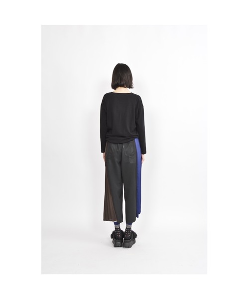 「gomme」 クロップドパンツ MEDIUM ブラック レディースの画像