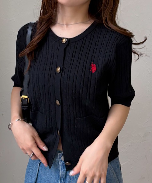 U.S. POLO ASSN.（ユーエスポロアッスン） カーディガン 夏 半袖 RANAN