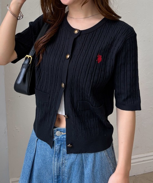 U.S. POLO ASSN.（ユーエスポロアッスン） カーディガン 夏 半袖 RANAN