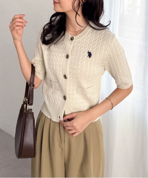 U.S. POLO ASSN.（ユーエスポロアッスン） カーディガン 夏 半袖 RANAN
