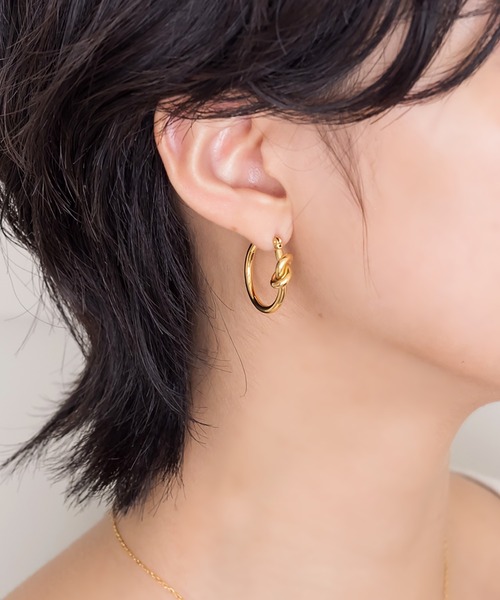 ディーゼル　ノットデザイン フープピアス ノットデザインフープピアス』◇
