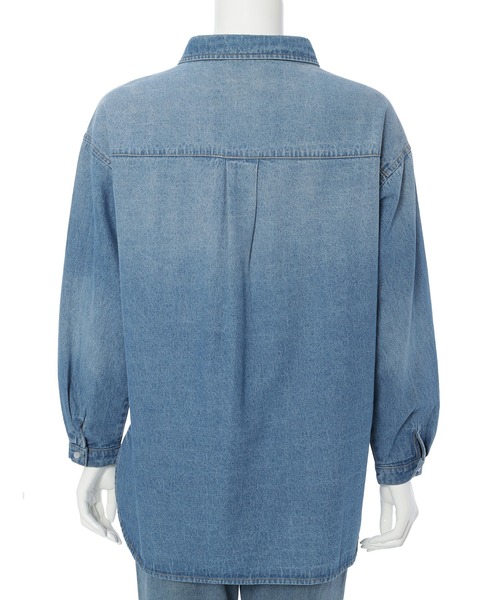 「Edit Sheen」 長袖シャツ M ブルー レディース_画像6