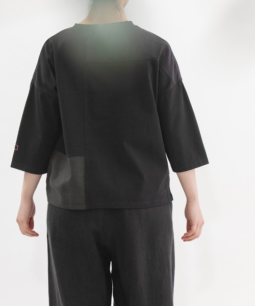 nop de nod（ノップドゥノッド） tシャツ USコットンmisc布帛7分袖T
