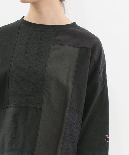 nop de nod（ノップドゥノッド） tシャツ USコットンmisc布帛7分袖T