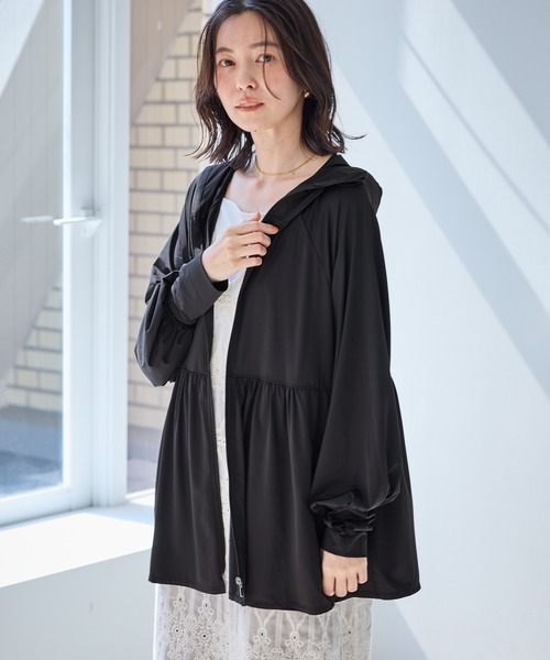 新品タグ付き　ヤマダヤ　YORT　撥水UVカットナイロン混ポンチョ　パーカー　黒 CREPE de CHINE SHIRRING MOUNTAIN PARKA(M Black): S'YTE｜THE SHOP