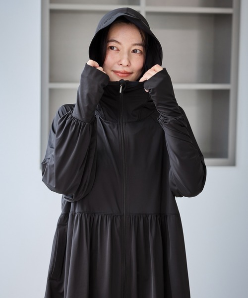 elu.uvカットパーカー　ブラック　新品 楽天市場】【実用新案登録商品】【日本製】【半永久UVカット】SARA ”風