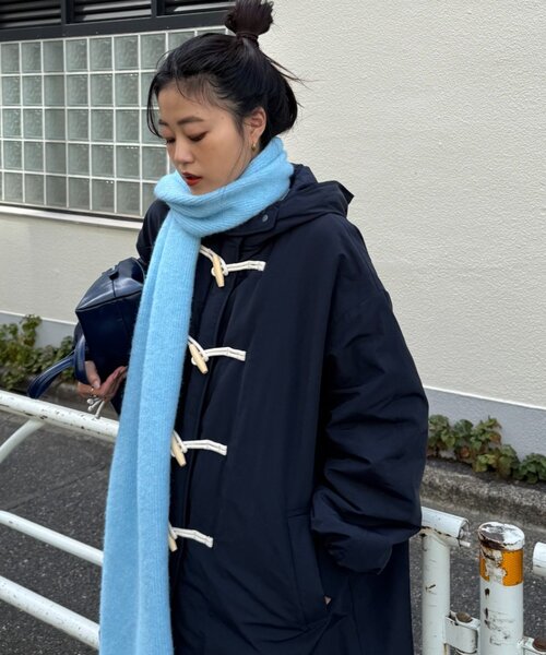 WILLOW ダッフルコート ONE SIZE ネイビー レディース : ZOZOTOWN 
