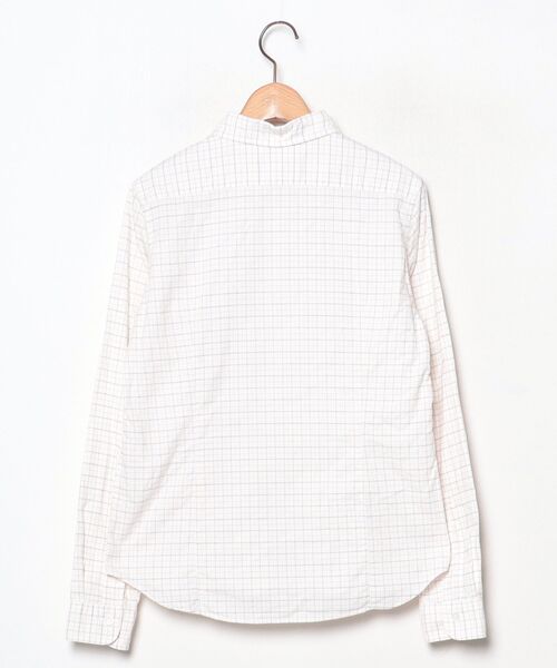 A BATHING APE シャツ チェック長袖シャツ L オレンジ調 A BATHING APE（アベイシングエイプ） チェック柄長袖シャツ S