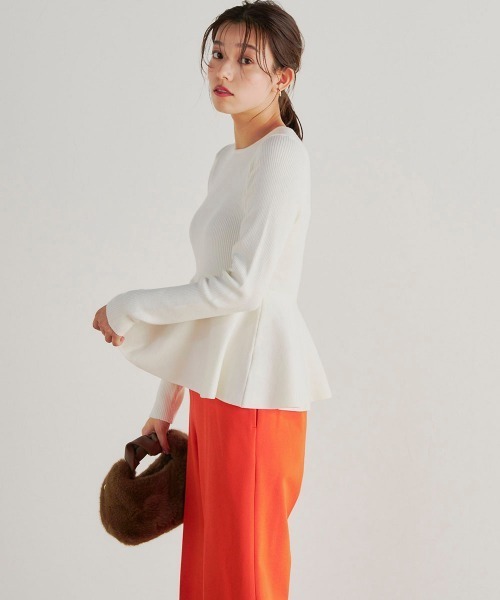 「Droite lautreamont」 長袖ニット M ネイビー レディース_画像2