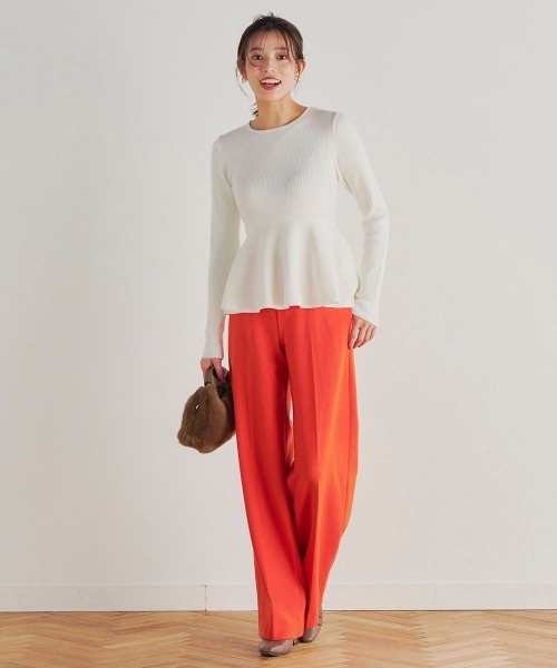 「Droite lautreamont」 長袖ニット M ネイビー レディース_画像3