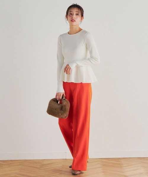 「Droite lautreamont」 長袖ニット M ネイビー レディース_画像4