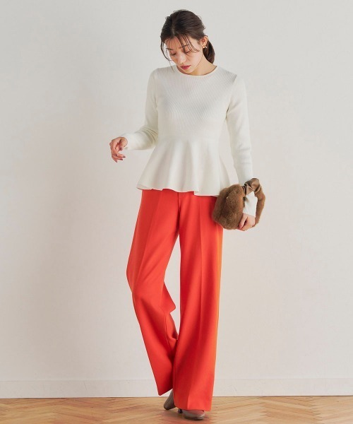 「Droite lautreamont」 長袖ニット M ネイビー レディース_画像6