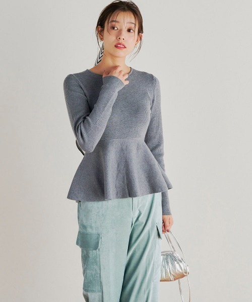 「Droite lautreamont」 長袖ニット M ネイビー レディース_画像7
