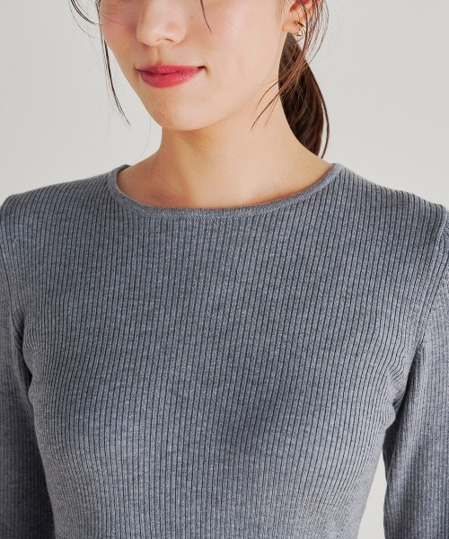 「Droite lautreamont」 長袖ニット M ネイビー レディース_画像9
