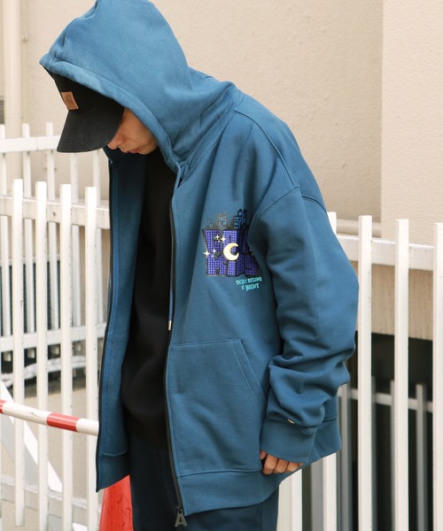 「A FEW GOOD KIDS」 ジップアップパーカー M ブラック メンズの画像