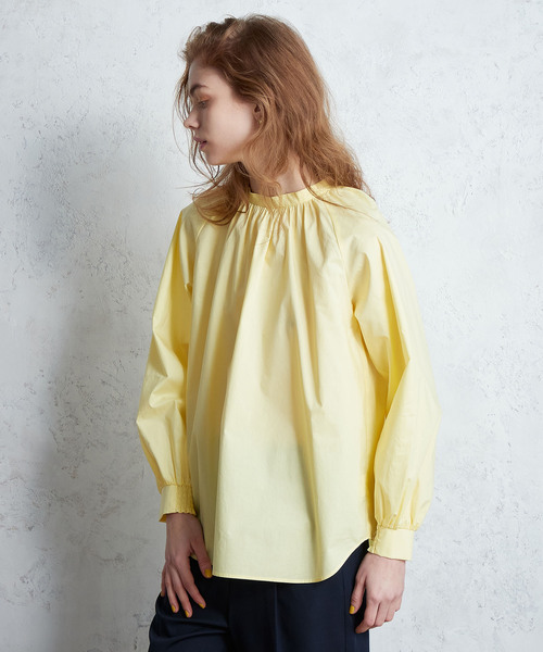 「LE SOUK HOLIDAY」 長袖ブラウス L イエロー レディース_画像8
