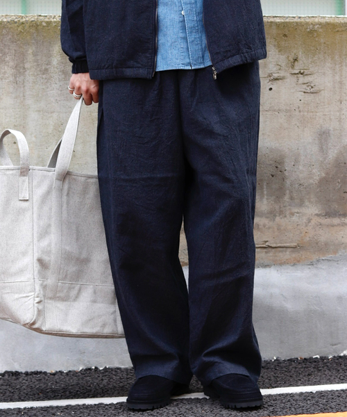 is_nessワイドパンツ is-ness（イズネス） ワイドパンツ パンツ Linen Track Pants メンズ