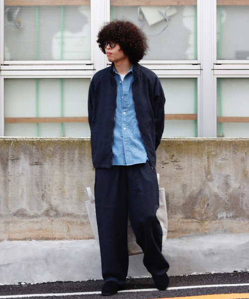 is-ness（イズネス） ワイドパンツ パンツ Linen Track Pants メンズ
