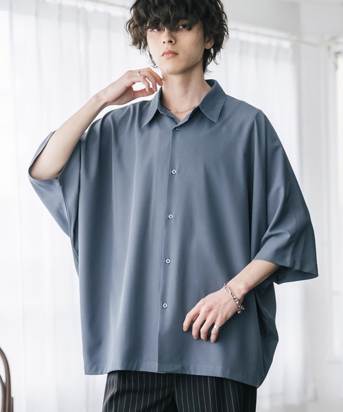 Rocky Monroe（ロッキーモンロー） シャツ 半袖 接触冷感 とろみビッグ