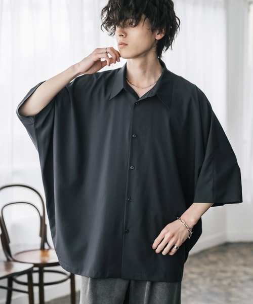 Rocky Monroe（ロッキーモンロー） シャツ 半袖 接触冷感 とろみビッグ