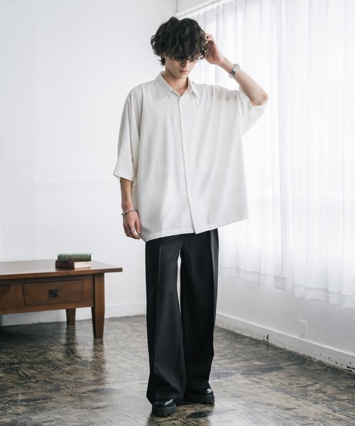 Rocky Monroe（ロッキーモンロー） シャツ 半袖 接触冷感 とろみビッグ