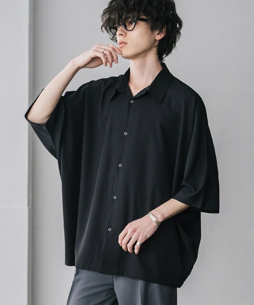 Rocky Monroe（ロッキーモンロー） シャツ 半袖 接触冷感 とろみビッグ