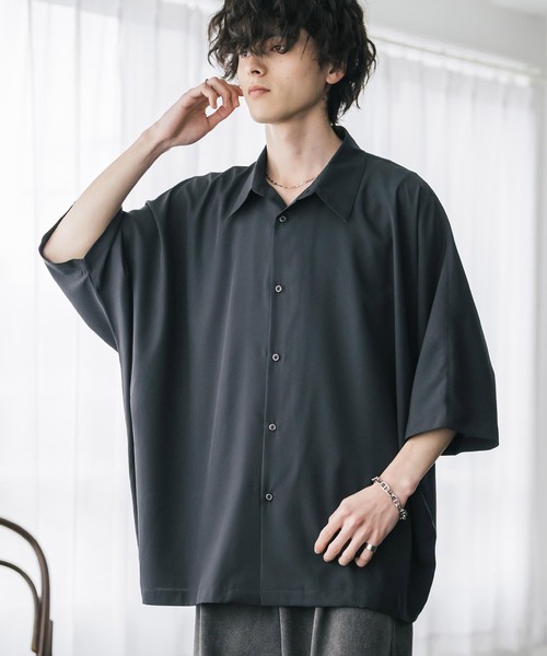 Rocky Monroe（ロッキーモンロー） シャツ 半袖 接触冷感 とろみビッグ