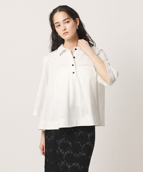 tシャツ トリコット テントライン ポロシャツ レディースの画像