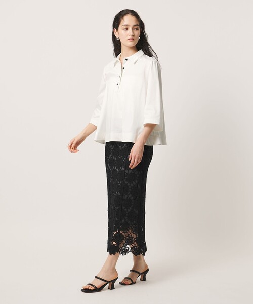 tシャツ トリコット テントライン ポロシャツ レディースの画像