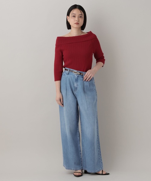 ジーンズ デニム デニムパンツ テンセルデニムパンツ レディースの画像