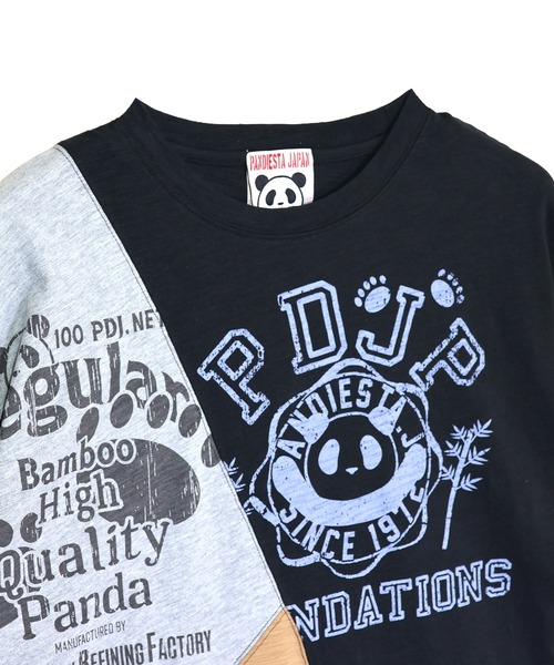 PANDIESTA（パンディエスタ） uvカット tシャツ リメイク風Tシャツ(M2