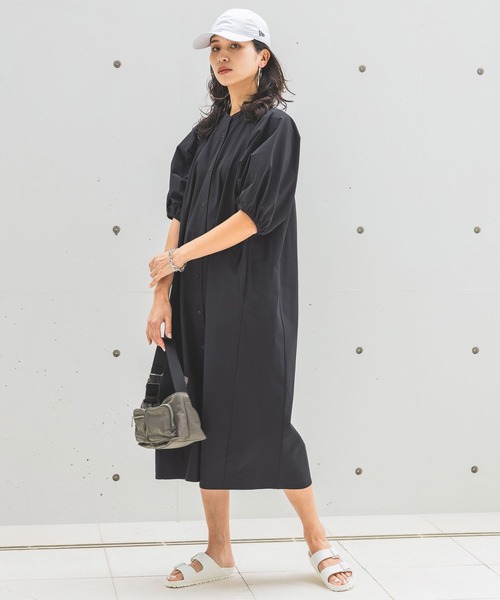 「HEREIAM」 半袖ワンピース MEDIUM ブラック レディース_画像8