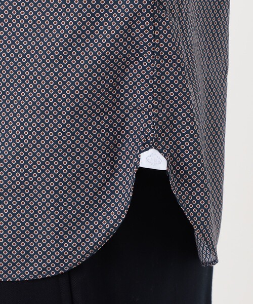シャツ 「別注」LUIGI BORRELLI GABLE コットンプリント ボタンダウンシャツ メンズの画像