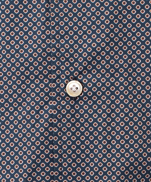シャツ 「別注」LUIGI BORRELLI GABLE コットンプリント ボタンダウンシャツ メンズの画像