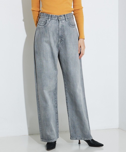 「qualite」 デニムパンツ 36 グレー レディース_画像3