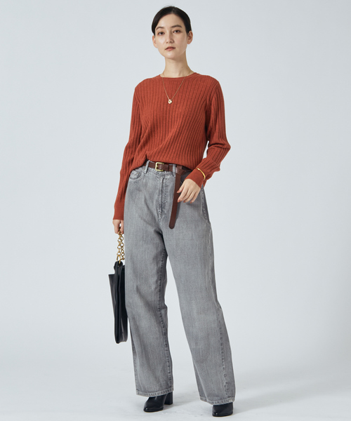 「qualite」 デニムパンツ 36 グレー レディース_画像4