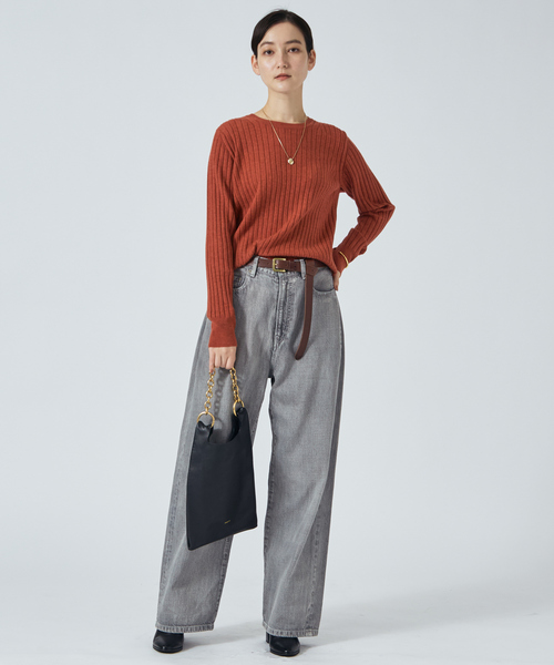 「qualite」 デニムパンツ 36 グレー レディース_画像5