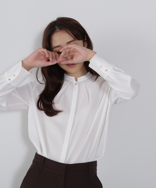 「NATURAL BEAUTY BASIC」 長袖ブラウス SMALL ブルー レディース_画像8