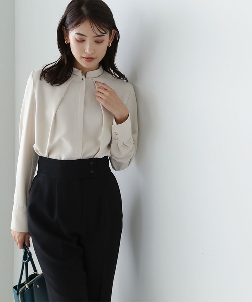 「NATURAL BEAUTY BASIC」 長袖ブラウス SMALL ブルー レディース_画像9