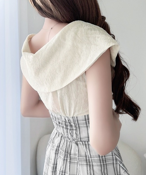 「mily bilet」 半袖ワンピース LARGE ベージュ レディース_画像2