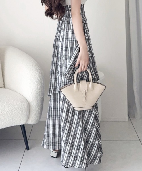 「mily bilet」 半袖ワンピース LARGE ベージュ レディース_画像5