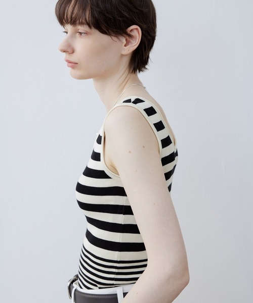 「tageechita」 ノースリーブニット M ライトベージュ レディース_画像4