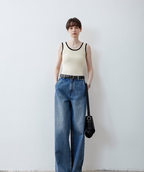 「tageechita」 ノースリーブニット M ライトベージュ レディース_画像7